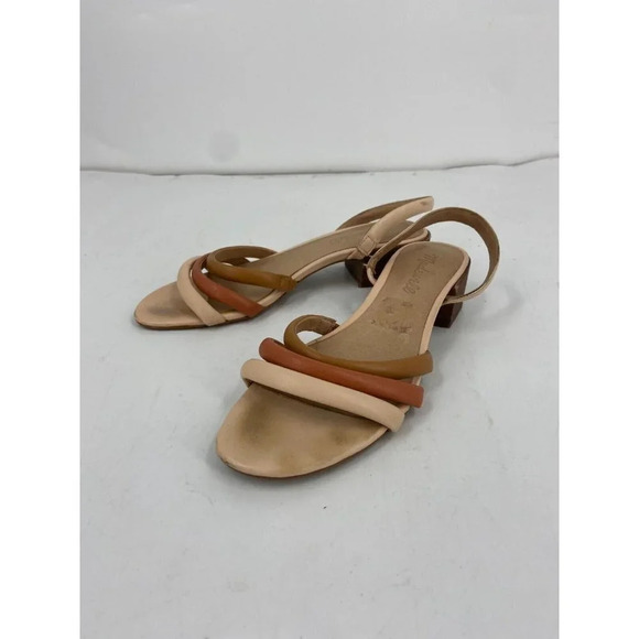 Madewell Women's Addie Slingback Leather Sandals Peach Multi Size 6 - Picture 2 of 13
